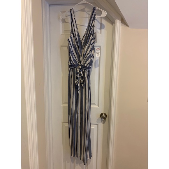 Blue & White Stripe Jumpsuit - Picture 3 of 3